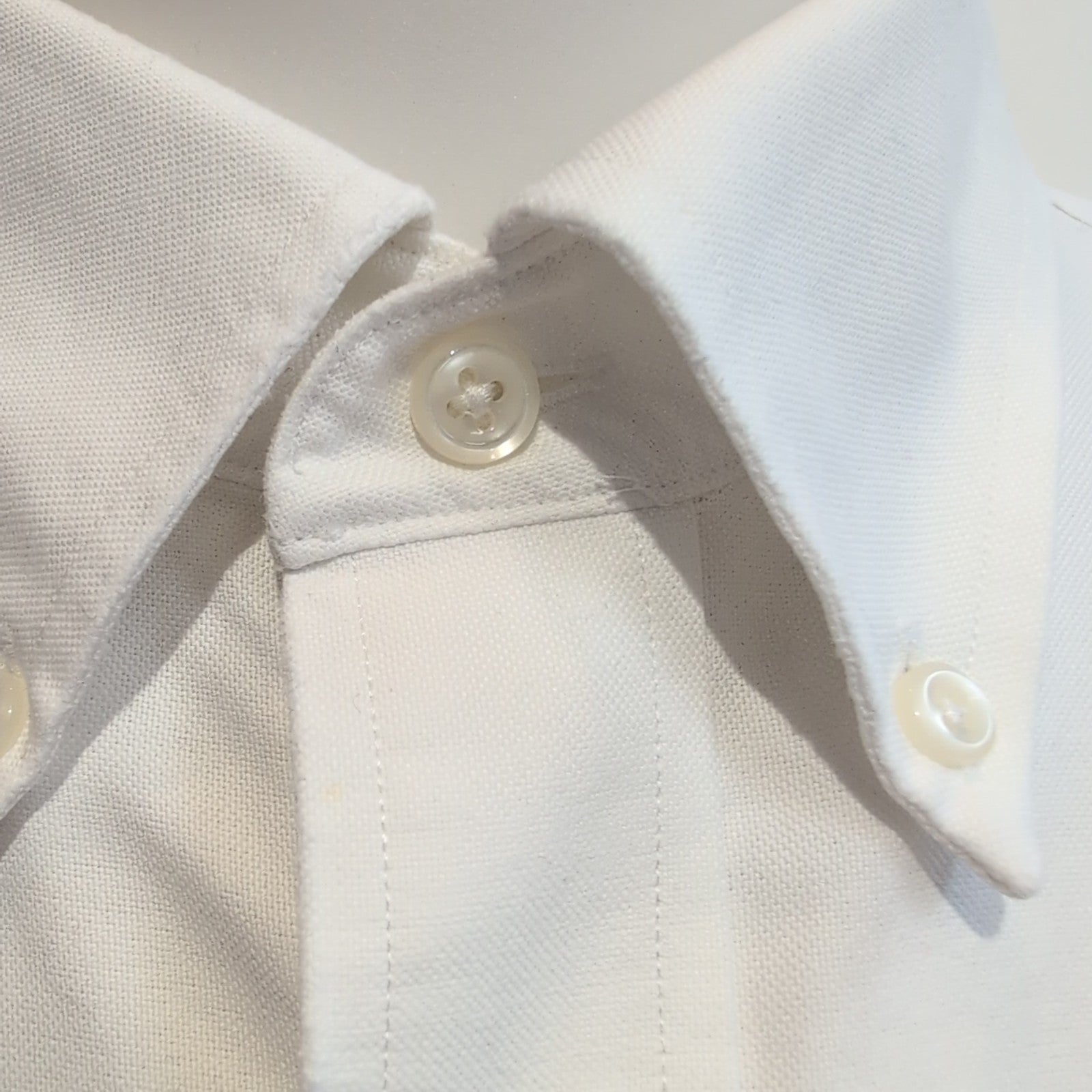 Chemise L.L. BEAN Homme XXL Blanche Manches Courtes Poche Wrinkle Free
