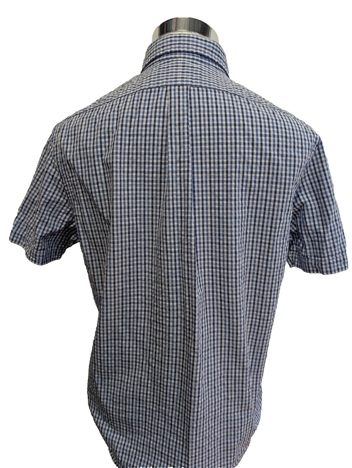 Chemise Polo Ralph Lauren Shirt M Seersucker Carreaux Manches Courtes Button Dow