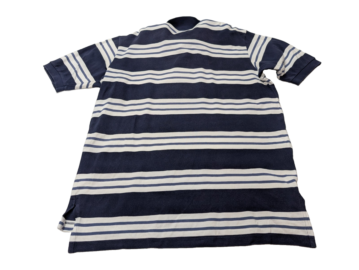 Polo manches courtes Polo Ralph Lauren L bleu marine blanc rayures coton