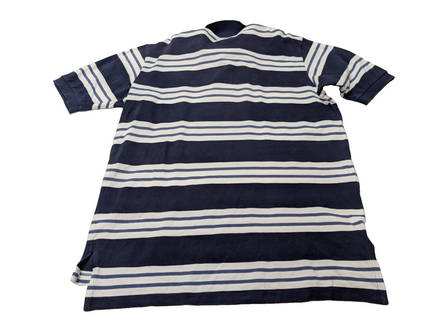 Polo manches courtes Polo Ralph Lauren L bleu marine blanc rayures coton