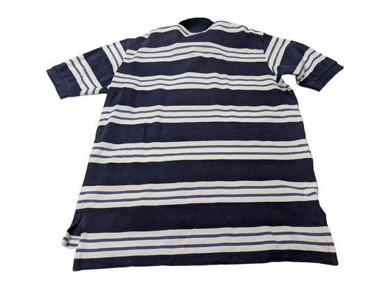 Polo manches courtes Polo Ralph Lauren L bleu marine blanc rayures coton