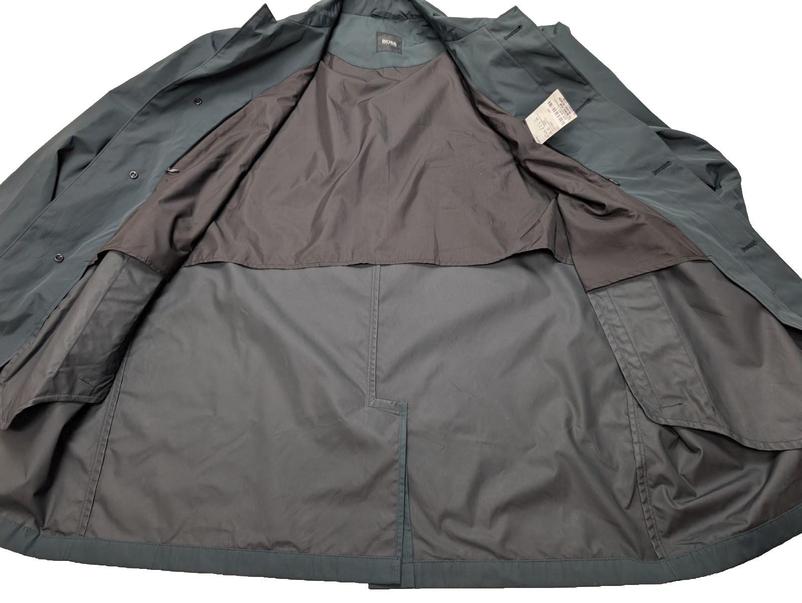 HUGO BOSS Manteau Long Trench Candon M Vert Foncé Nylon Imperméable | 320BSR