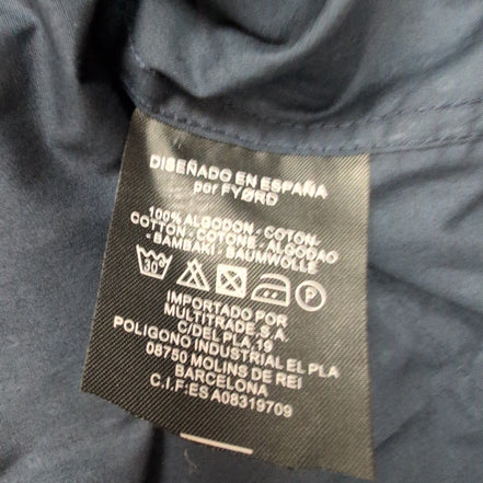Chemise FYORD Black Label 9 S Slim Fit bleu marine motifs neuve étiquette