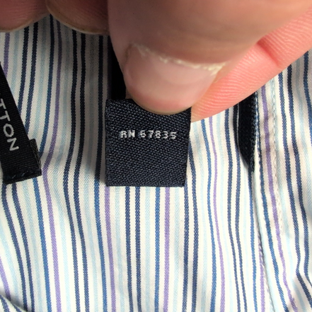 Chemise Nautica L  Rayures Bleu Coton Mercerisé Logo bleu ciel Manches longues
