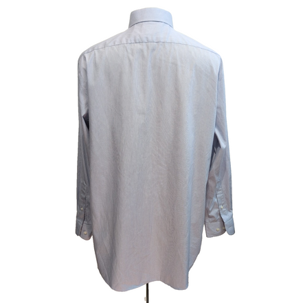 Chemise Stafford Taille XL Bleue Rayures Performance Pinpoint Coton Polyster
