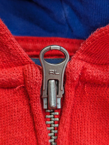 Veste à capuche Polo Ralph Lauren rouge Polo 67 flocage vintage S