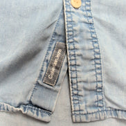 Chemise Calvin Klein bleue jean slim fit taille M #205e