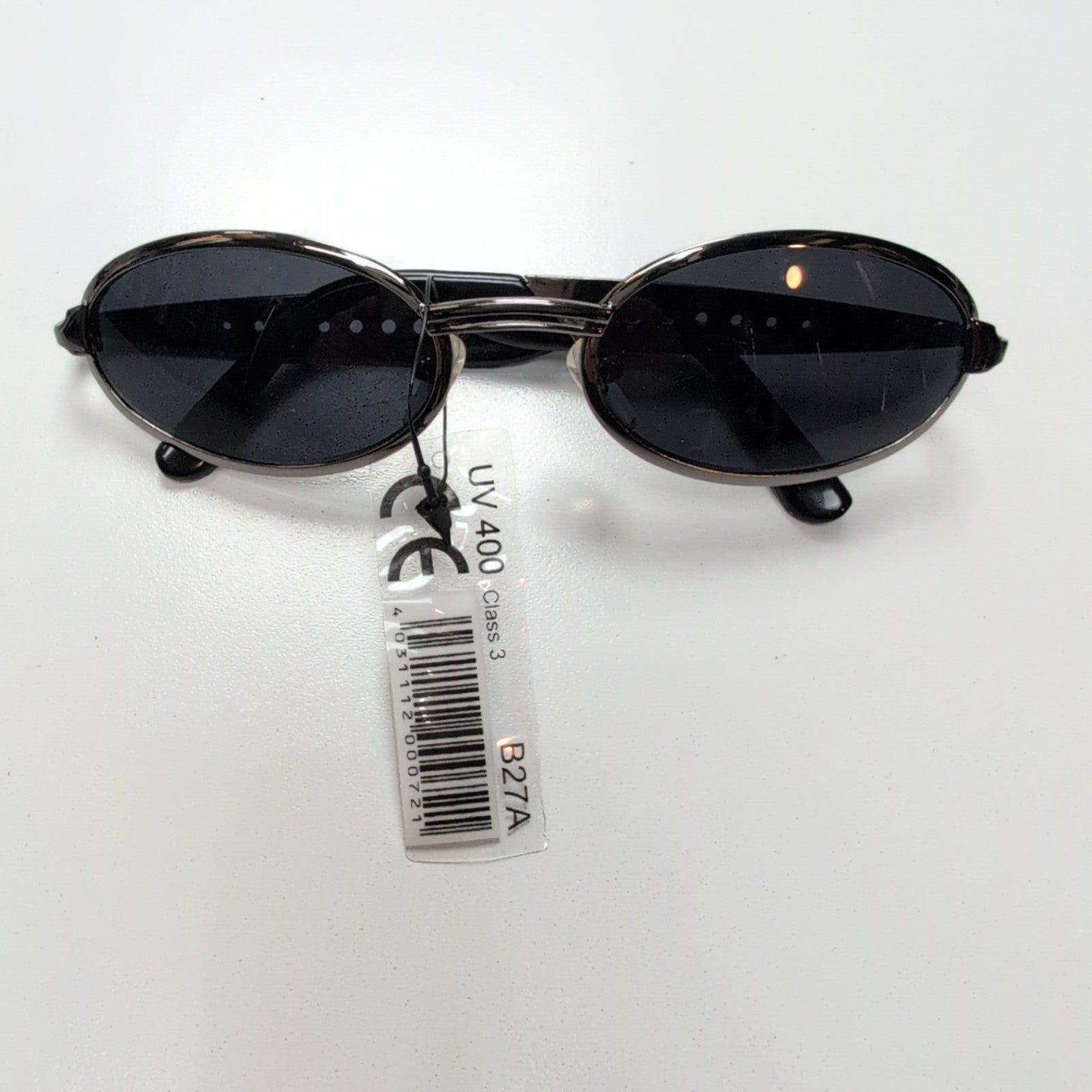 Lunettes de soleil Y2K Cyber Industrial Branches Larges métal noir