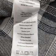 🌲 EDDIE BAUER L Flanelle Coton Stretch Carreaux Gris |297S