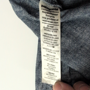 Chemise Patagonia Western XXL Bleu Marine Chanvre Coton Vintage Rare Mch courtes