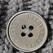Gilet Lauren Ralph Lauren Femme S Noir Coton Maille Torsadée Cardigan