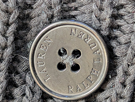 Gilet Lauren Ralph Lauren Femme S Noir Coton Maille Torsadée Cardigan