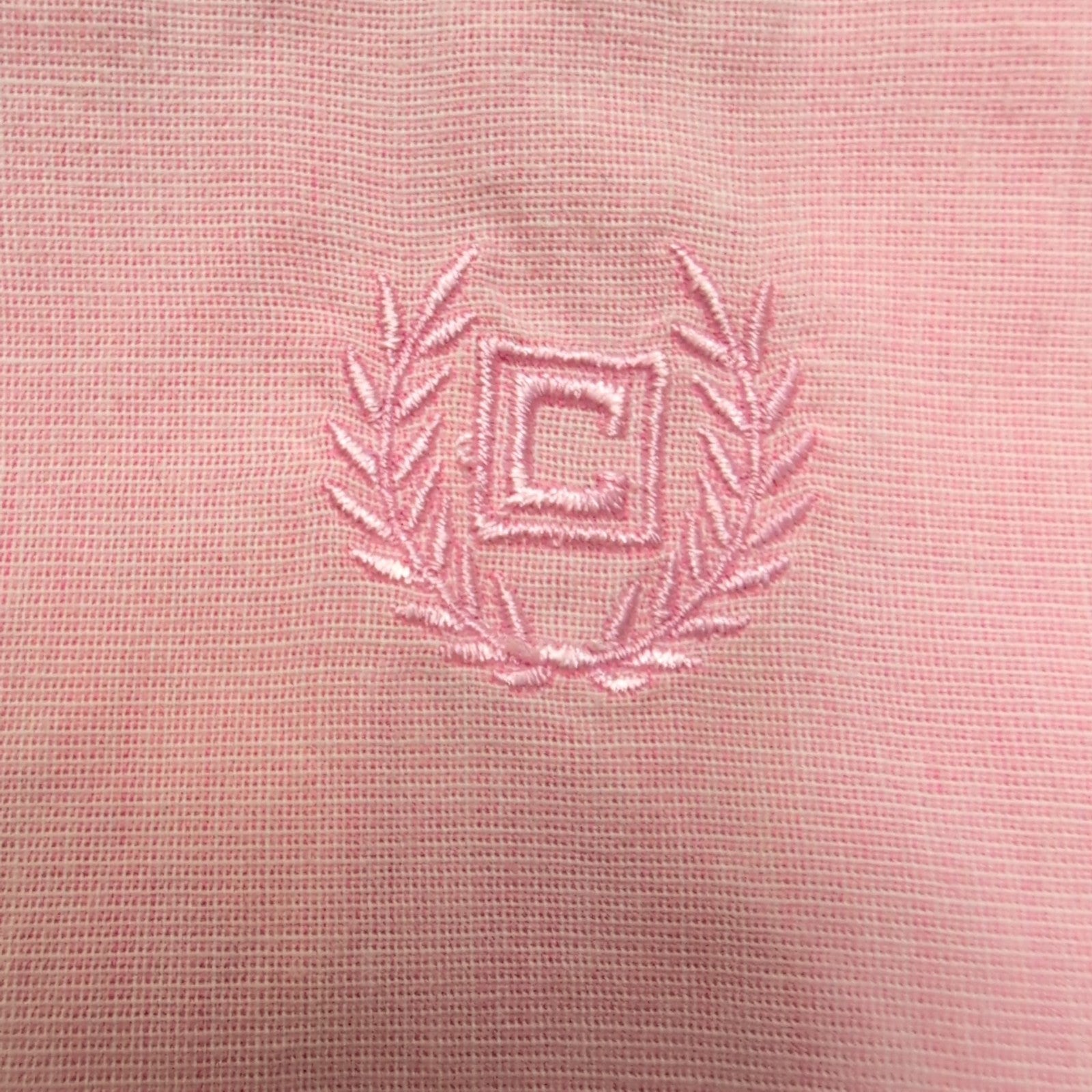 Chemise CHAPS Homme L Rose Pâle Unie Manche Courte Poche
