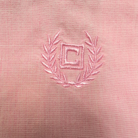 Chemise CHAPS Homme L Rose Pâle Unie Manche Courte Poche