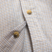 Chemise Dockers manches courtes motif micro-carreaux gris et crème M