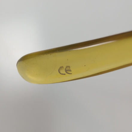 Lunettes de soleil Y2K Grand verre ovale Jaune transparent