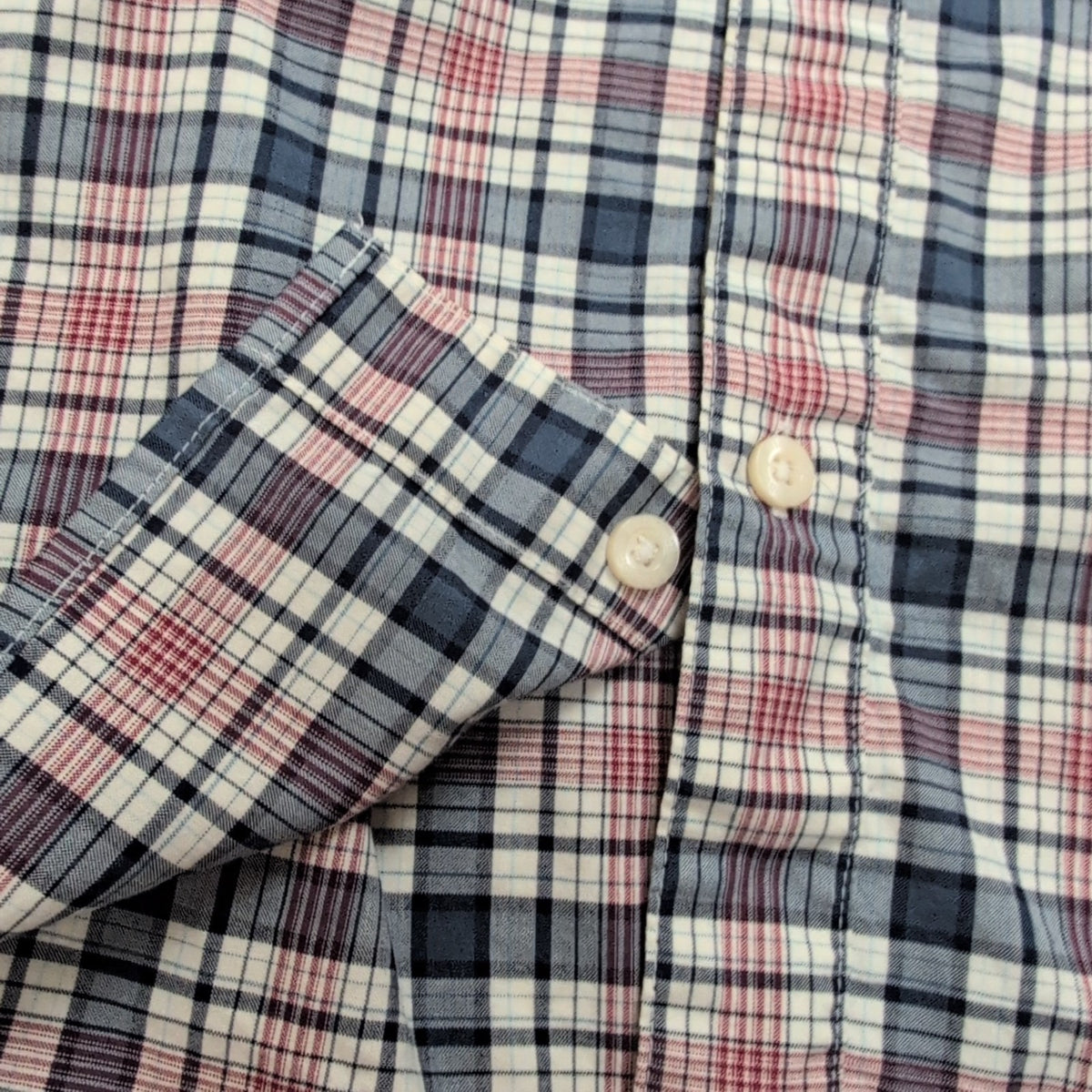 Chemise Patagonia XL Carreaux Bleu Rouge Blanc Coton Organique Poche