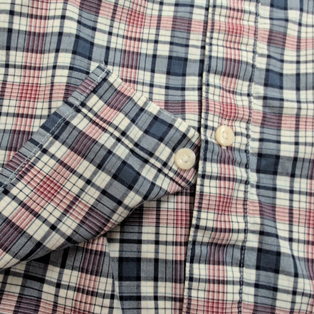 Chemise Patagonia XL Carreaux Bleu Rouge Blanc Coton Organique Poche