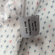 Chemise Nicole Miller XL blanche avions coton stretch manches courtes