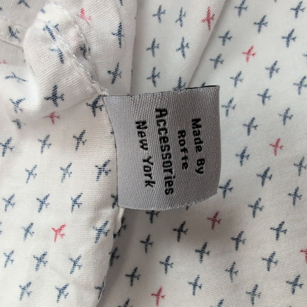 Chemise Nicole Miller XL blanche avions coton stretch manches courtes