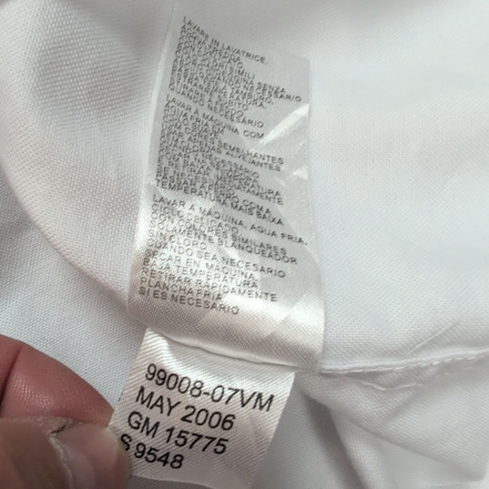 Chemise Harley Davidson Blanche M 2 Poches Logo Brodé Manches Longues