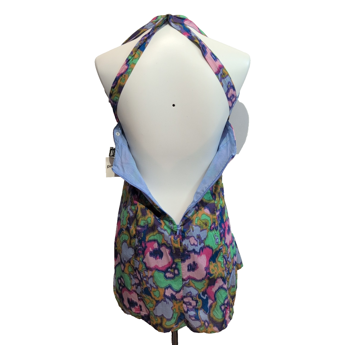 Robe Pimkie T36 Multicolore Motif Abstrait Dos Nu Neuve Étiquette