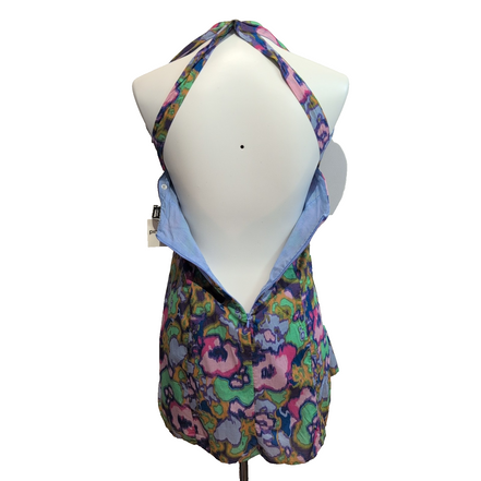 Robe Pimkie T36 Multicolore Motif Abstrait Dos Nu Neuve Étiquette