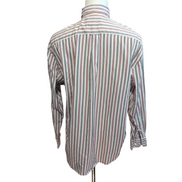 Chemise Nautica Traveller Twill L Rayures Rouge Blanc 100% Coton manches longues