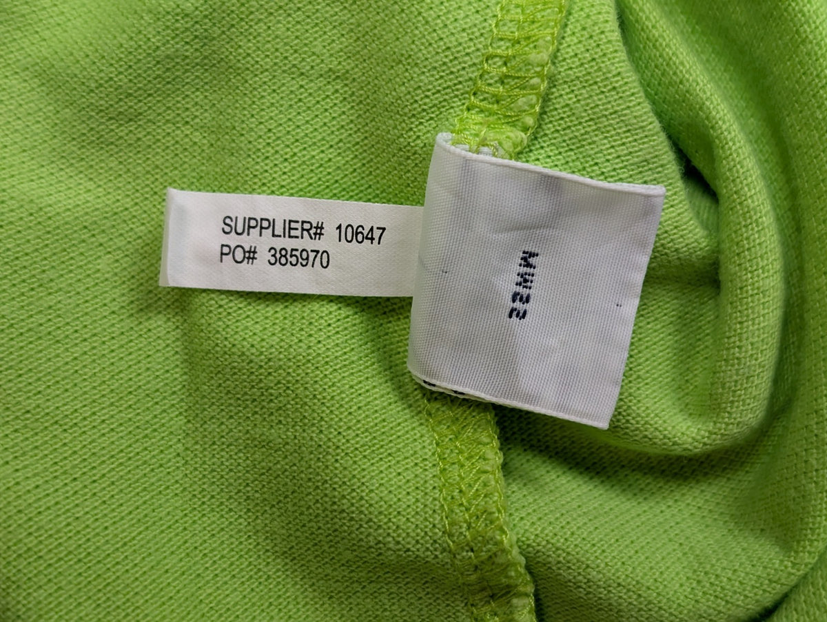 Polo manches courtes Polo Ralph Lauren XL vert anis logo bleu marine coton