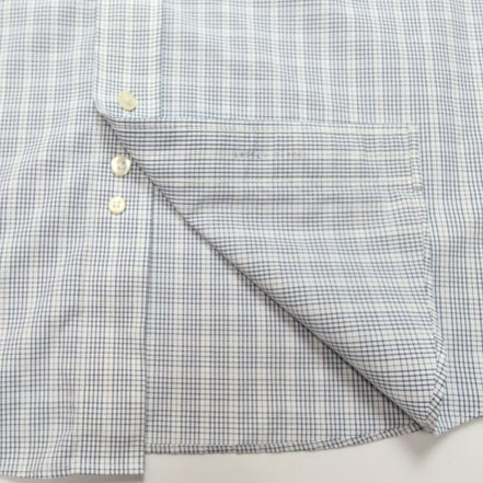 Chemise Brooks Brothers XL/XXL Bleu Carreaux 100% Coton manches longues