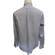 Chemise Ralph Lauren Taille M Classic Fit Bleu Rayures Coton Logo Bleu Marine