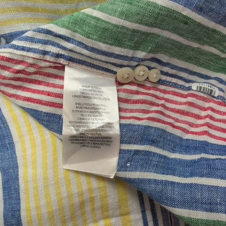 Chemise Polo Ralph Lauren XXL Lin Rayures Multicolores Classic Fit QR Code