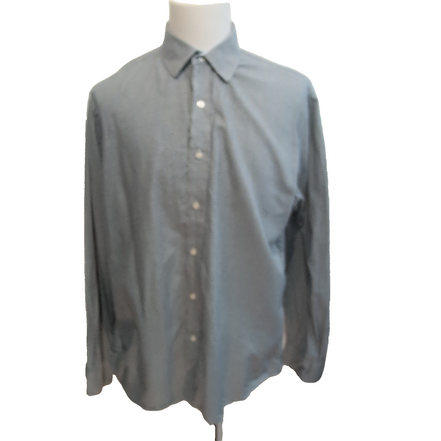 Chemise Nautica XL Bleu Vert Pied-de-poule Flanelle Fine 100% Coton