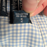 Chemise Polo Ralph Lauren Classic Fit XL Bleu Carreaux Manches Longues