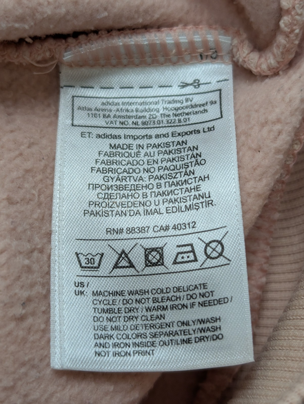 Sweat à Capuche Adidas Saumon - Grand Logo Blanc - Taille XS