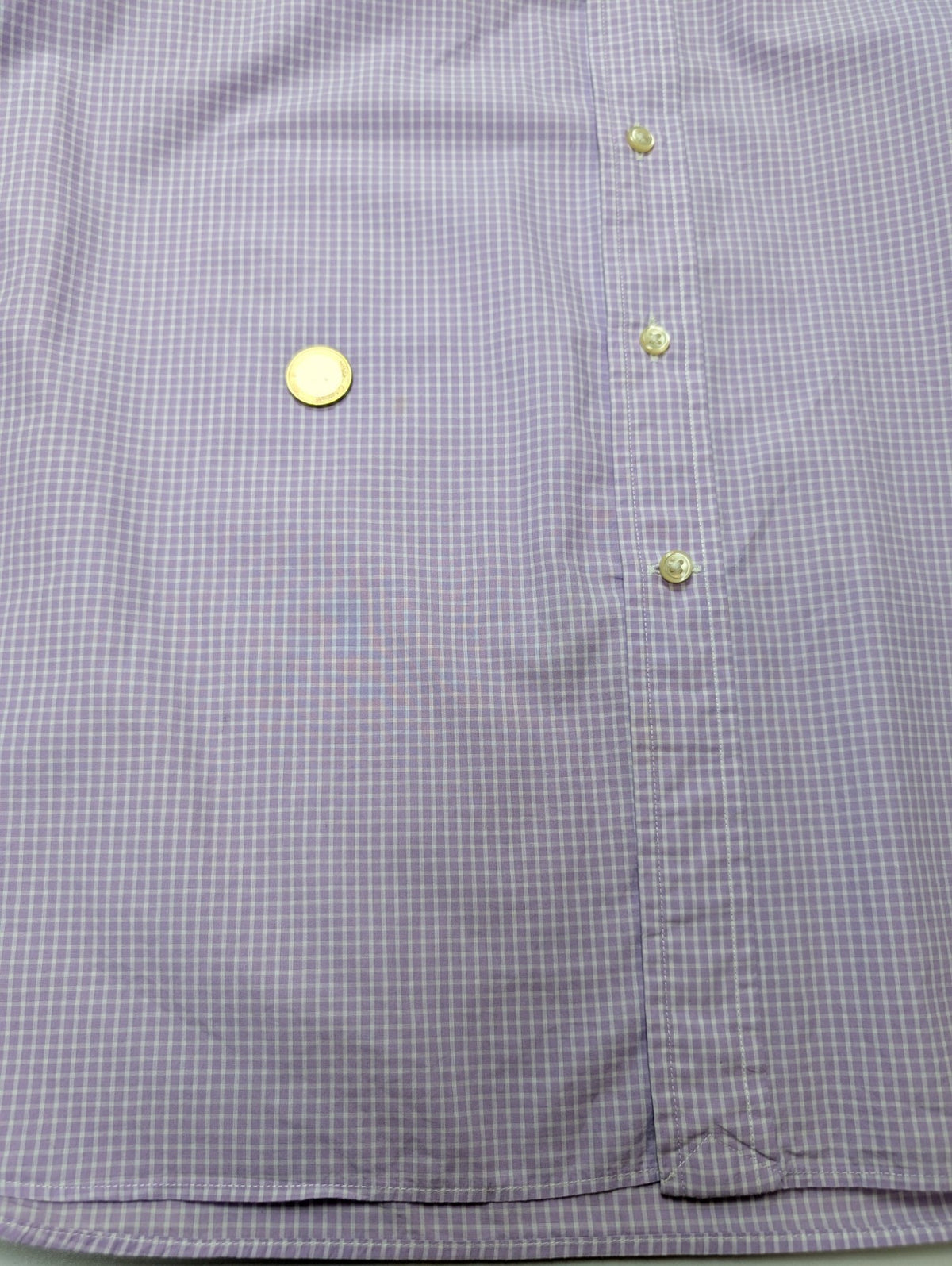 Chemise Ralph Lauren Homme M Violet Carreaux Gingham Manches Longues Custom Fit
