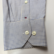 Chemise Tommy Hilfiger Homme Taille L Bleue Petits Carreaux Coton Poche