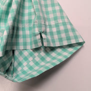 Chemise Ralph Lauren XL Verte Carreaux Logo Rose Manches Courtes Fendues