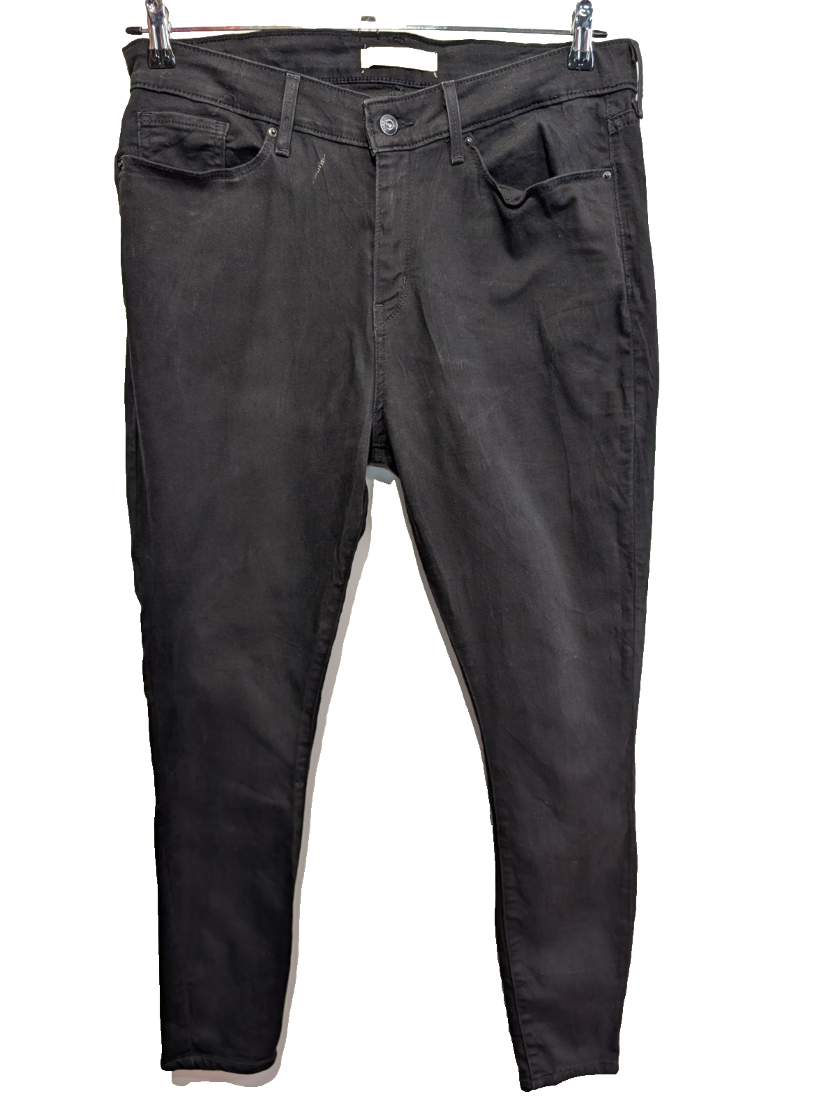 Jean Levi's Signature Femme Noir Mid Rise Skinny W33 L30 T44 Stretch