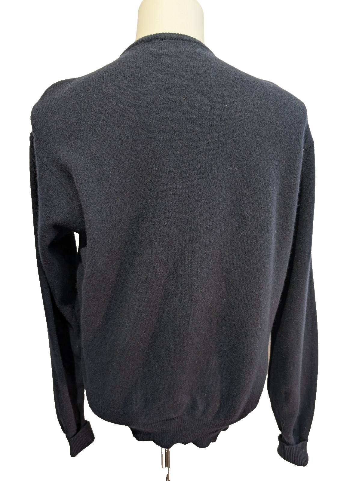 Pull Col Rond POLO Ralph Lauren Bleu Marine 100% Laine d'Agneau - Taille L