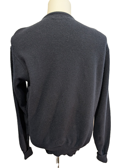 Pull Col Rond POLO Ralph Lauren Bleu Marine 100% Laine d'Agneau - Taille L