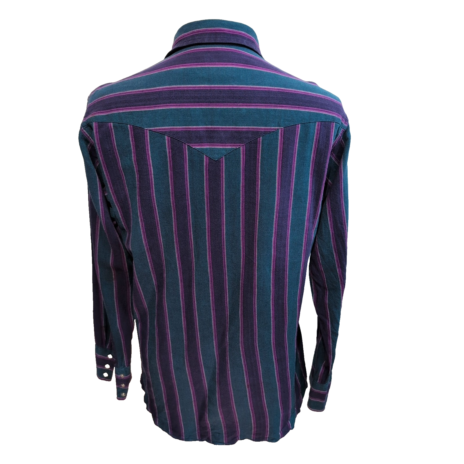 Chemise Wrangler Western Vintage M Vert Violet Pression Cowboy