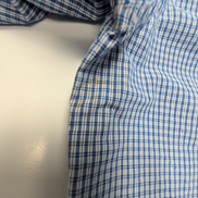 Chemise CHAPS à carreaux bleus manches courtes homme taille M