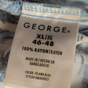 Chemise Hawaïenne George 100% Rayonne - Motif Fleuri & Palmiers - XL