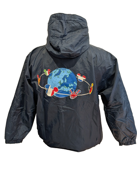 Veste Anorak Disney Land Vintage Marine S (12 ans) Coupe-Vent Doublé Polaire 🏰