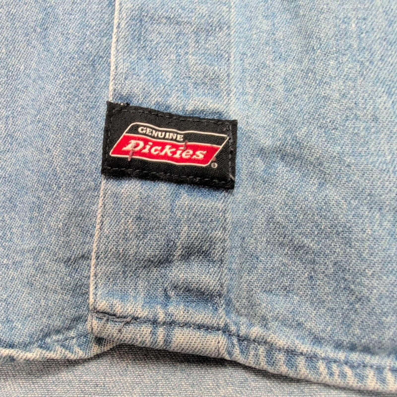 Chemise Dickies L Jean Bleu 100% Coton Poche Stylo Workwear manches longues