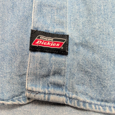 Chemise Dickies L Jean Bleu 100% Coton Poche Stylo Workwear manches longues