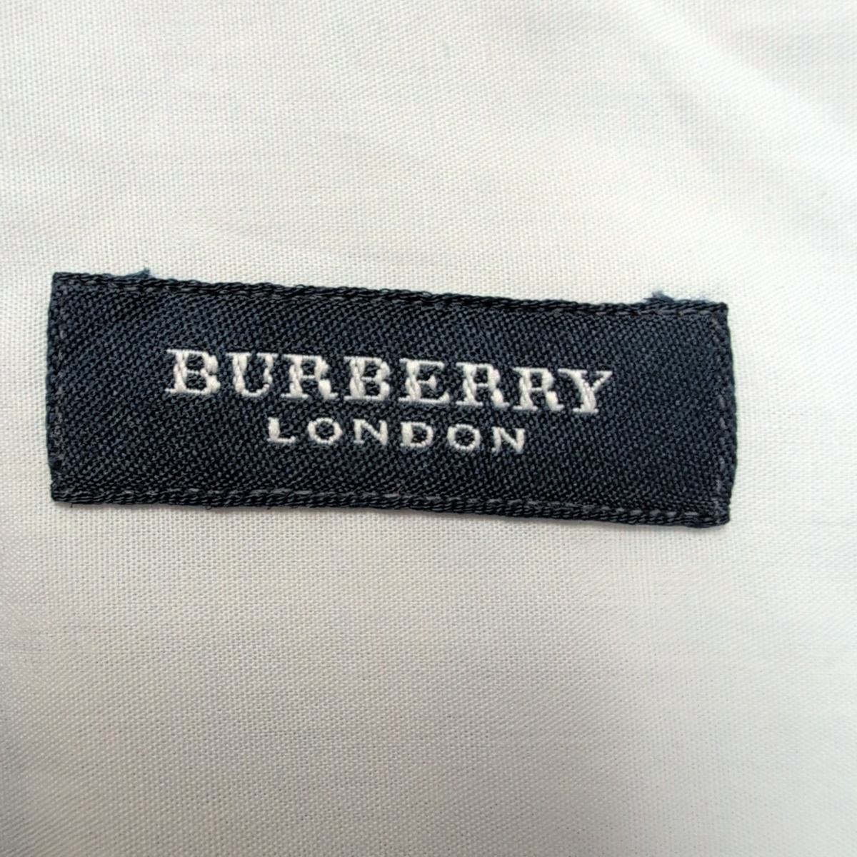 Chemise BURBERRY L Bleu Clair Logo Brodé 2 Boutons Polyester Coton manches long