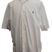Chemise Polo Ralph Lauren Shirt XL Blake Blanche Manches Courtes Button Down