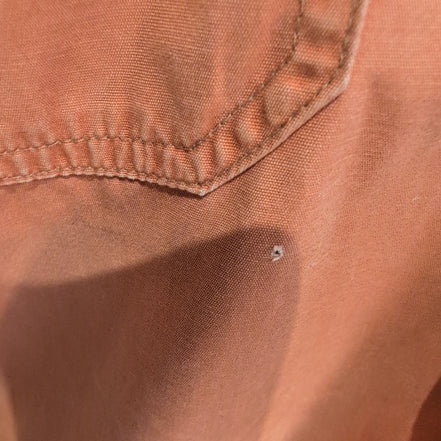 Chemise Carhartt Vintage Orange Patinée Manches Longues XXL